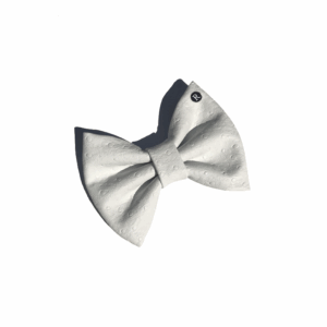 'Ivory' Pleather Bowtie