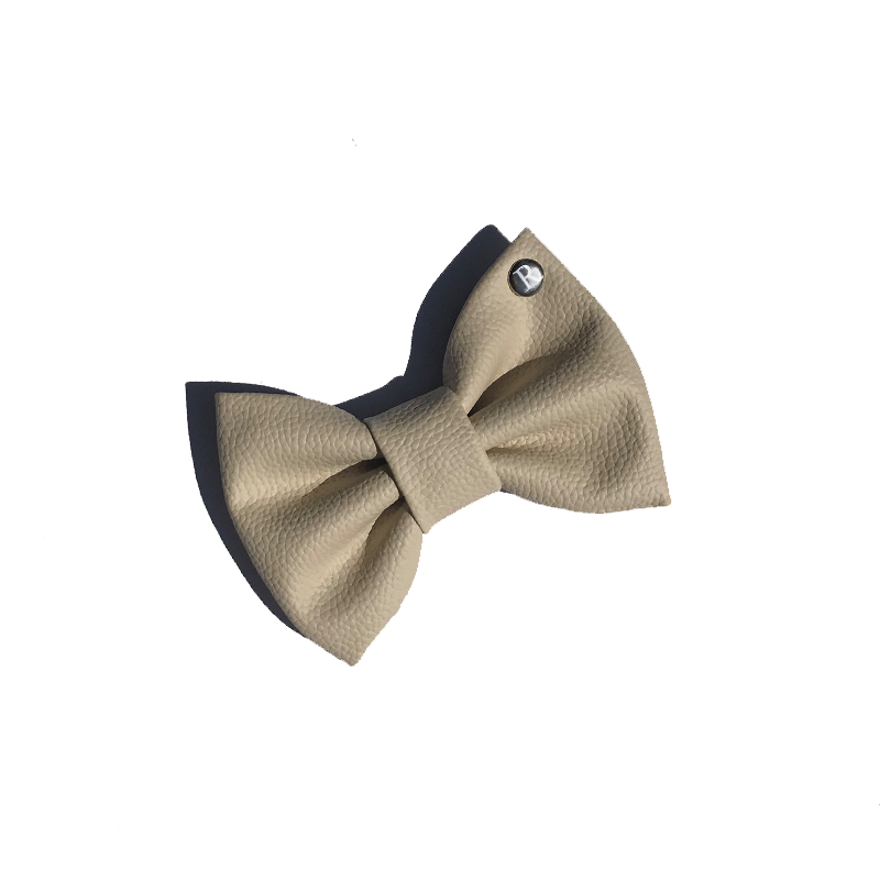 'Sand' Pleather Bowtie