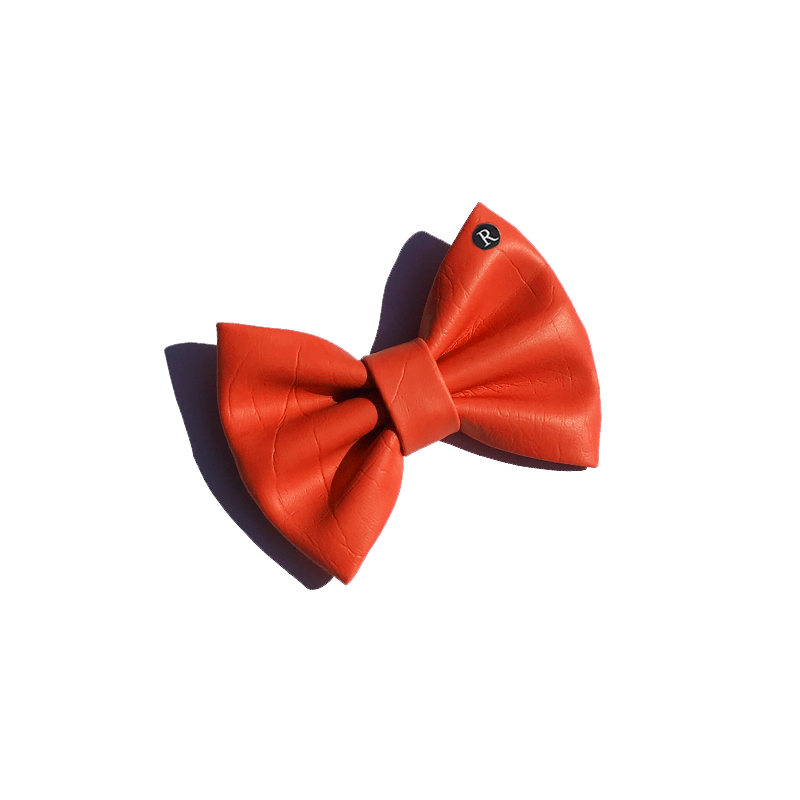'Tangarine' Pleather Bowtie